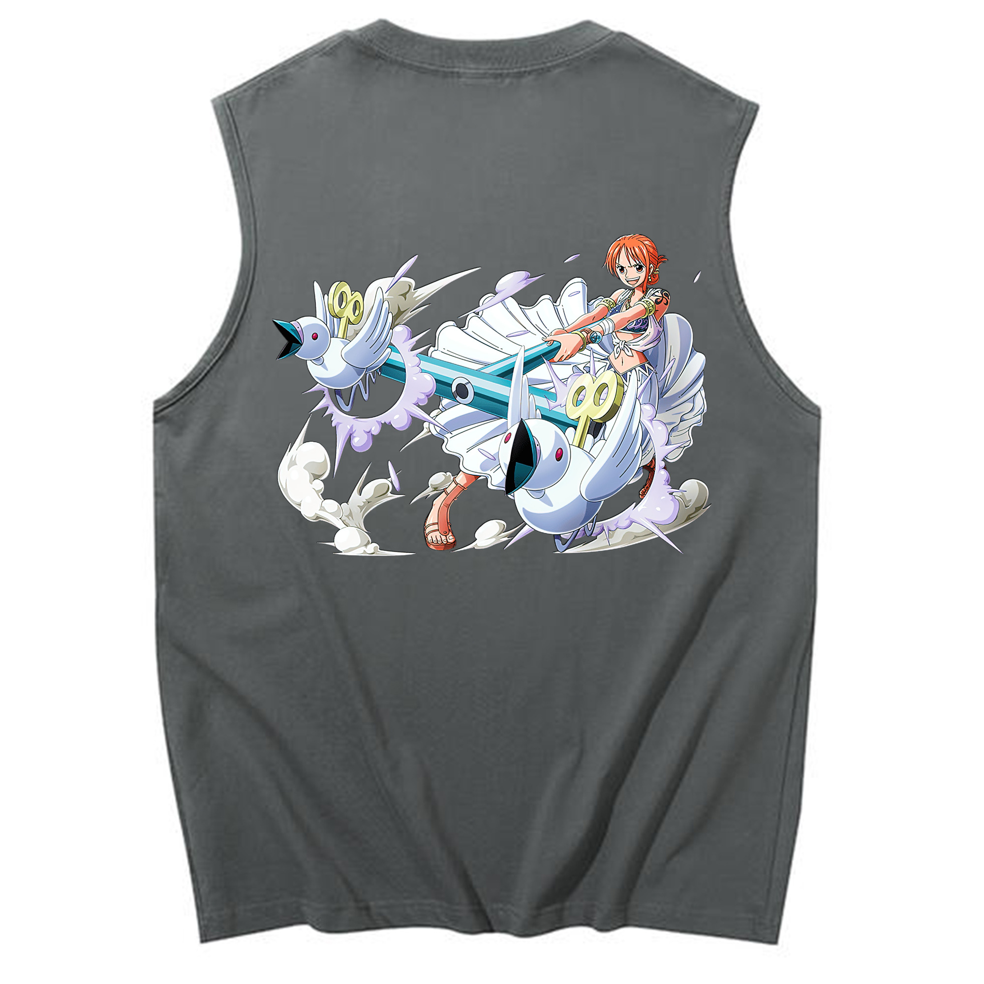 ワンピース ナミ ONE PIECE Nami コットン100％タンクトップ（背面プリント）